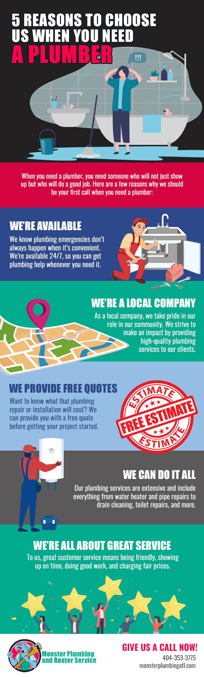 5 Reasons to Choose Us When You Need a Plumber 